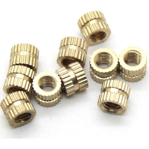 50PCS/lot M4*6*7 MM Copper inserts Injection nut embedded parts copper knurl nut CPC03