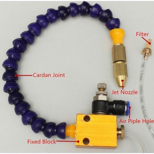 8mm Air Pipe Mist Coolant Lubrication Spray System CNC Lathe Milling Drill Engraving Machine Tool for Cooling