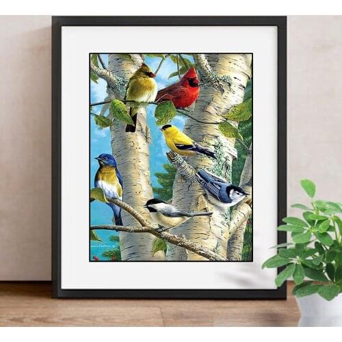 Diamond Embroidery Bird Full Round Drill Diamond Painting Cross Stitch Animal Picture of Rhinestone Mosaic Home Decor