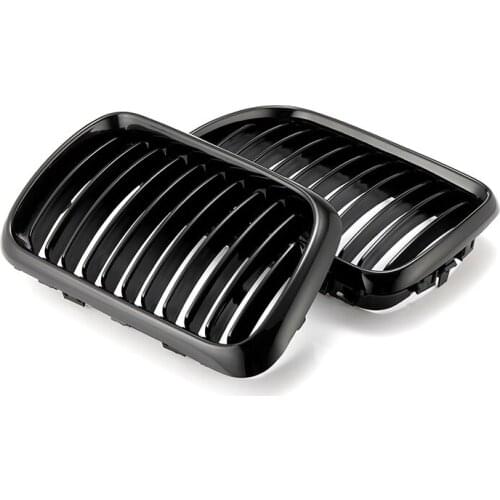 Auto parts replacement car front kidney movement grille For bmw E36 1997 1998 1999 glow black ABS grille 2 Pcs