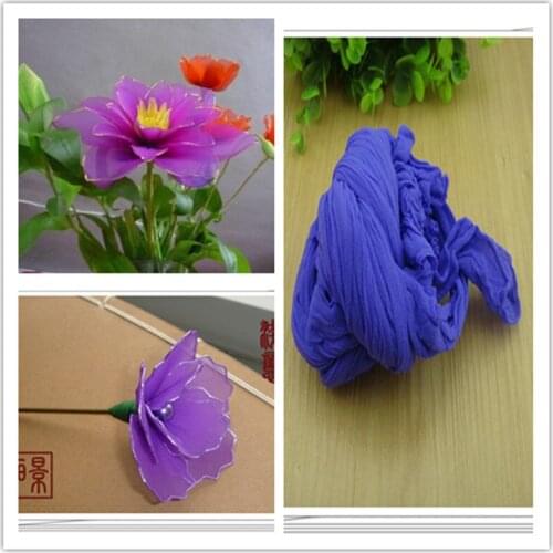Free shipping 47 colors mix shipping or only one color ship mesh flowers,nylon stocking material/ronde flower for DIY flower