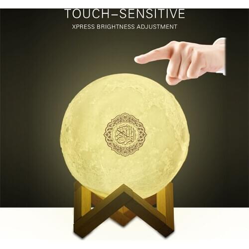 Wireless Quran Bluetooth Speakers Colorful Small Moonlight LED Night Light Moon Lamp Wireless Quran Speaker with Remote Control