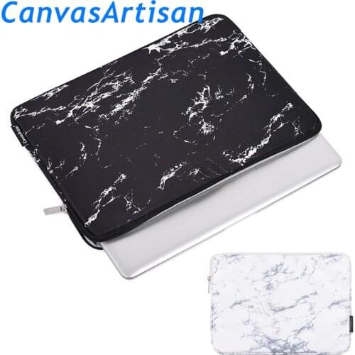 Brand CanvasArtisan Laptop Bag11,12,13,14,15,13.3,15.4, Marble Texture Sleeve Case For Macbook Air Pro Computer,Dropship F017