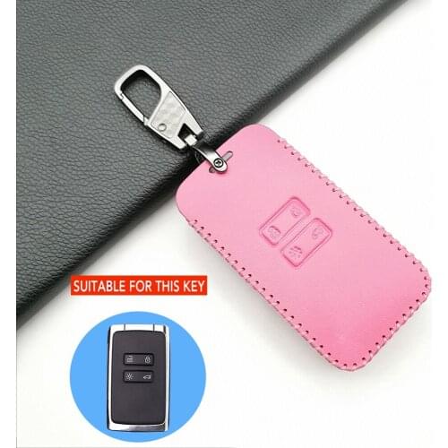 4-Button Smart Remote Control Box Car Key Case Cover For Renault Koleos Kadjar Keychain Holder Protector Wallet Accessories