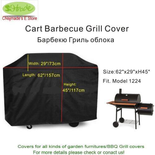 62" Larger Cart BBQ Grill cover ,Water proof BBQ cover with ribbons,BBQ grill protective cover ,Free shipping