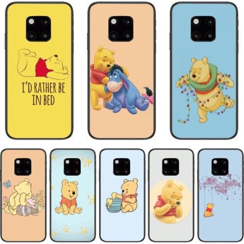 Phone Case Lovely Disney Cartoon Winnie the Pooh Phone Case For Huawei mate 30 10 20 40 Lite Smart Z Pro Black Etui 3D Coque Pa