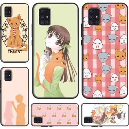 Fruits Basket Cat Phone Case For Samsung A72 A52 A42 A32 A12 A50 A70 A71 A51 A40 A30S A20 A10 A31 A20e A21S
