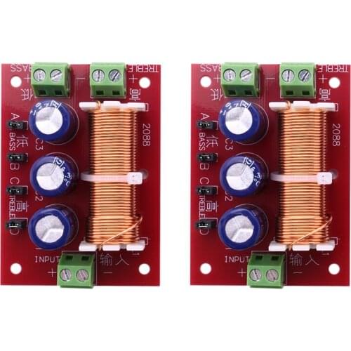 YLY-2088 Audio Frequency Divider 400W Adjustable 2 Way Crossover Filters Full Range Treble Bass Frequency Divider