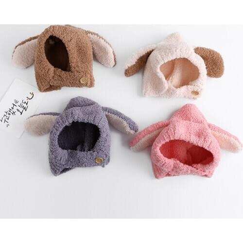 Winter Cute Rabbit Ears Baby Hat Cap Wool Soft Thick Baby Boy Girl Hat Bonnet Beanie 6Months-3Years Children Kids Winter Caps