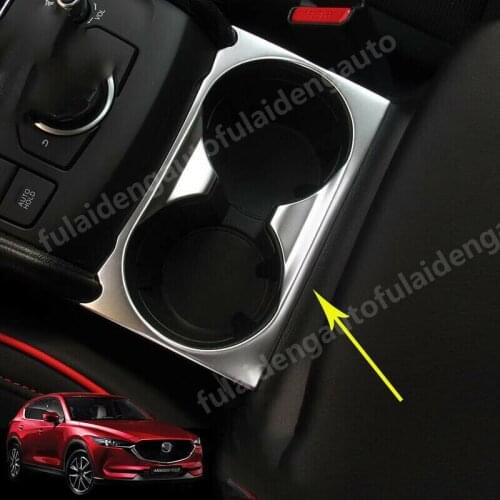 For Mazda CX-5 CX5 2017-2020 stainless steel Inner water cup holder frame cover trim decoration car accessories