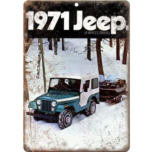 Jeep Wheel Drive Tin Sign Vintage Iron Painting Wall Decorative Trend Popular Poster Handmade Art for Bar Cafe Store Home Garag