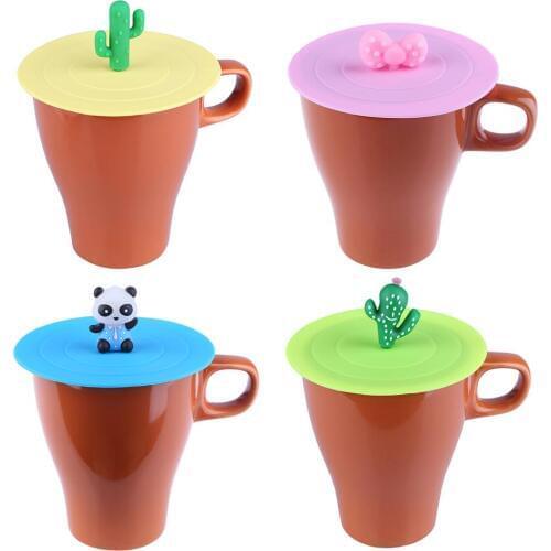Silicone Leakproof Cup Lids Heat Resistant Reusable Kitchen Sealed Cover