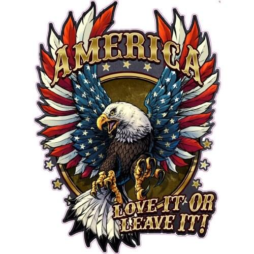 Hot Sell American Eagle America Love It or Leave It Decal Suitable for SUV, RV, 4x4, Motorcycles, Window Decals