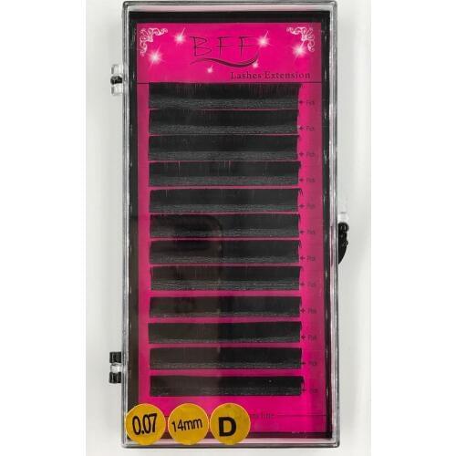 BFF Brand Eyelashes extension 0.07mm C/D soft bright synthetic mink artificial eyelash Fake False Eye Lash Individual Eyelashes