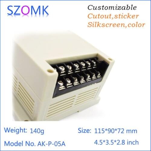 1 piece, 115*90*72mm diy electronic shell case abs control enclosure plastic housing project enclosure din rail box