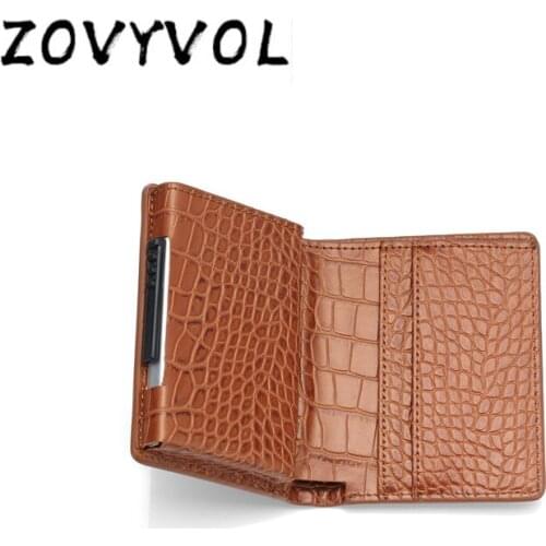 ZOVYVOL Rfid Wallet Men Money Bag Thin Mini Purse Male Metal Aluminium Card Wallet Magic Slim Small Smart Wallet for men Vallet
