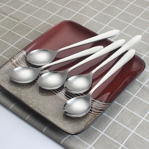 Kitchen Stainless Steel Long Handle Soup Spoon Mixing Spoons Ice Cream Dipper Sugar Tea Dessert Cocktail Soup Ladle