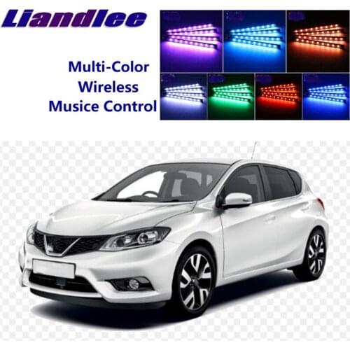 LiandLee For NissanVersa Versa Car Interior UnderDash FootWell Seat Accent Music Rhythm Ambient Light