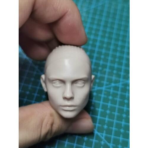 1/6 Scale Beauty Girl Villa Unpainted Head Sculpt for 12''Figures DIY