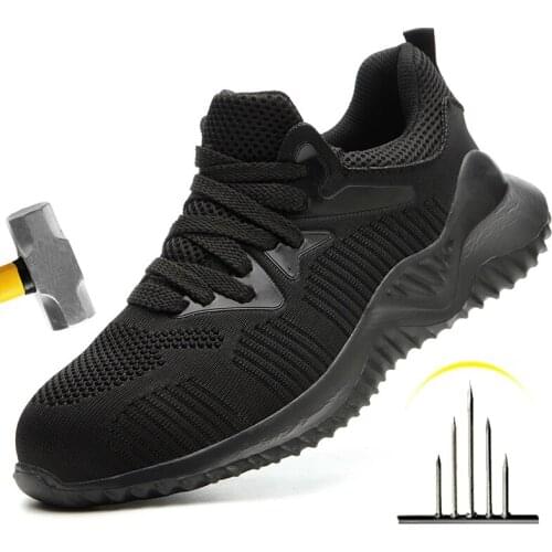 Male Work Safety Boots Steel Toe Work Shoes Safety Shoes Men Anti-puncture Work Boots Men Breathable Mens Boots Safety Sneakers