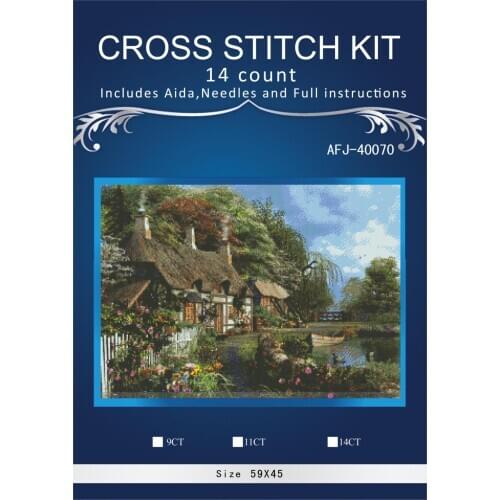 Oneroom country house Embroidery Needlework Crafts 14CT Unprinted DMC DIY Quality Cross Stitch Kits Handmade Arts Decor