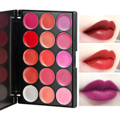 Moisturizing Lipgloss Palette Soft Cream 15 Colors Shimmer Lip Gloss Waterproof Long Lasting Lip Gloss