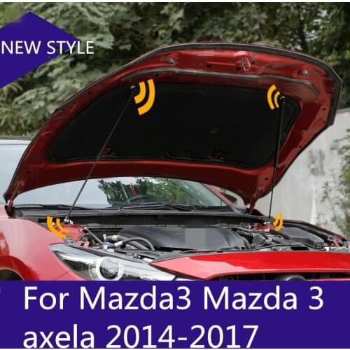 Refit front hood Engine cover Hydraulic rod Strut spring shock Bar Car accessories For Mazda3 Mazda 3 axela 2014-2018