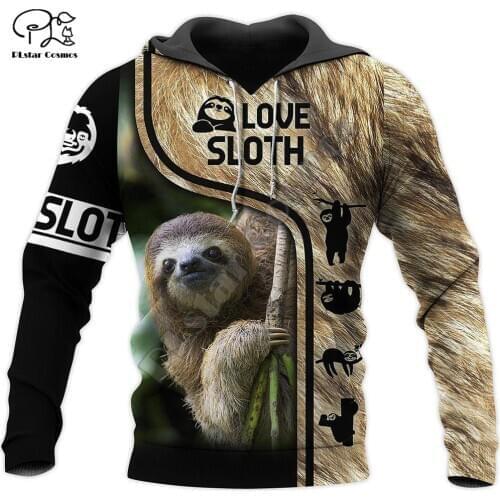 PLstar Cosmos 3D Printed Hunter hunting Sloth Doom Animal Harajuku Streetwear women for men Funny Hoodies/Sweatshirt/Jacket