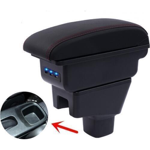 For Suzuki SX4 armrest box central Store content box car-styling decoration accessory With cup holder USB