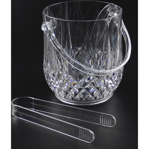 Transparent clear acrylic crystal ice bucket Bar KTV special wine champagne bucket PC Buckets with tongs