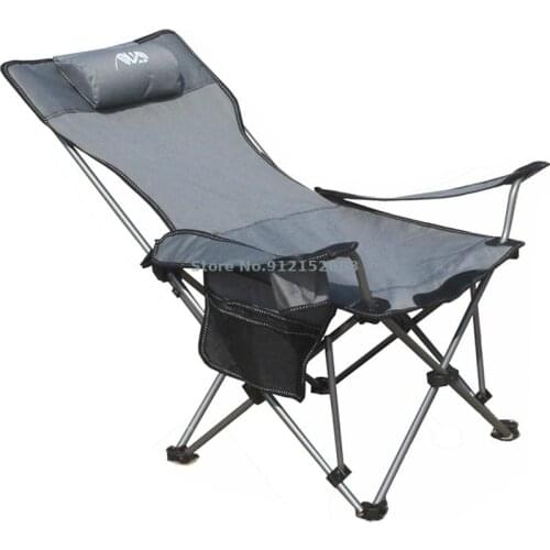 Outdoor folding chair recliner portable backrest leisure chair beach chair fishing chair siesta lunch break bed chair folding st