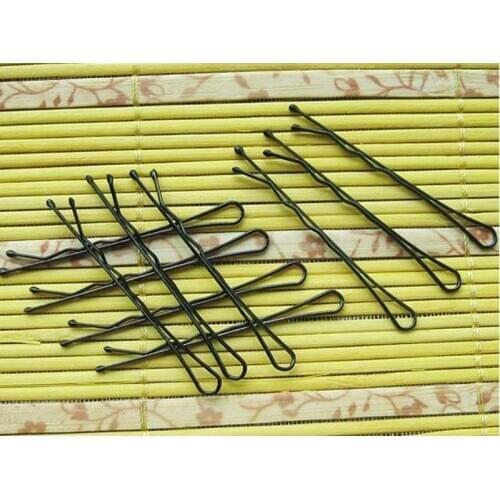 60PCS 4CM Professional Black Hair Clips For Women Alloy Bobby Pin Hairpins Bow Hair Clips For Girls Styling Tools
