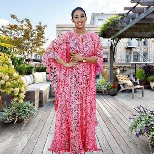 Polyester Women High Waist Boho Maxi Dress Casual Holiday Fashion Party Dresses Indie Folk Sexy Hollow out Vestidos