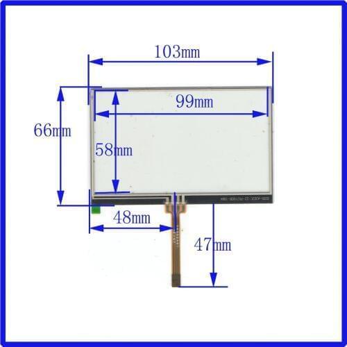 ZhiYuSun4.3 inch Touch Screen 103mm*66mm 4 wire resistive Touch Panel FOR LQ043T3DX0A 0205-A302C-22-P071008-1984 XA302A01