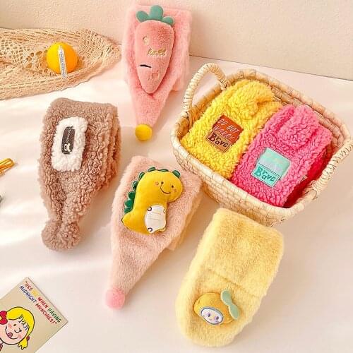 Winter Children Cute Cartoon Fruit Plush Scarf Girl Baby Soft Thick Warm and Windproof Collar Scarf Outdoor Warmth Kids