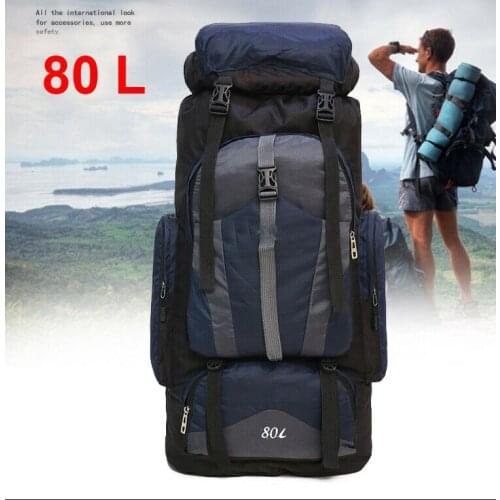 2021 New 80L Large Waterproof Rucksack Backpack Luggage Bag Camping Hiking Travel Outdoor