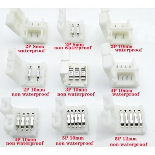 3pcs/lot 3pin 4pin 5pin LED Connector For connecting corner right angle 5050 RGB RGBW 3528 ws2812 LED Strip Connector terminal