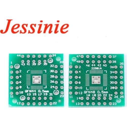 5pcs HTQFP QFN48 To DIP48 QFN44 QFP48 QFP44 PQFP LQFP To DIP 0.5mm PCB SMD Adapter Plate Pitch PCB Board Pinboard