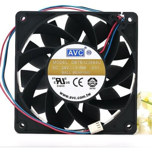 AVC DBTB1238B4U DC 24V 1.76A 12CM 12038 120*120*38MM 3-wires inverter cooling fan
