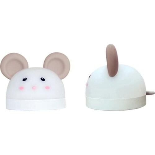 Alarm Clock & Night Light, White & Yellow Light, Adjustable Brightness, Silicone Night Light for Kids, Countdown, AM/PM Mode