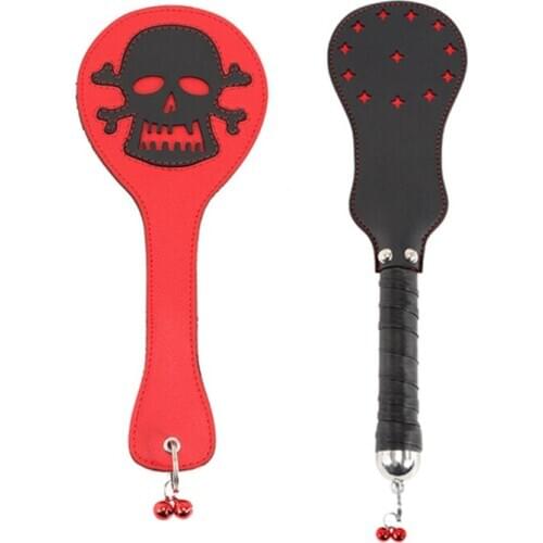 SM Flog Spank Paddle Black Leather Whip Bdsm Spanking Handle Bdsm Bondage Whip Sex Toys for Woman Slave Bitch Slut
