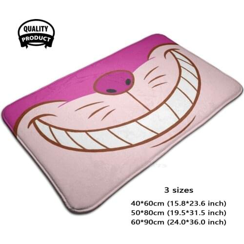 Cheshire Cat 3 Sizes Home Rug Room Carpet Alice Alicia Cat Quarantine Crazy Smile Confinement Cheshire Funny Animal Pink