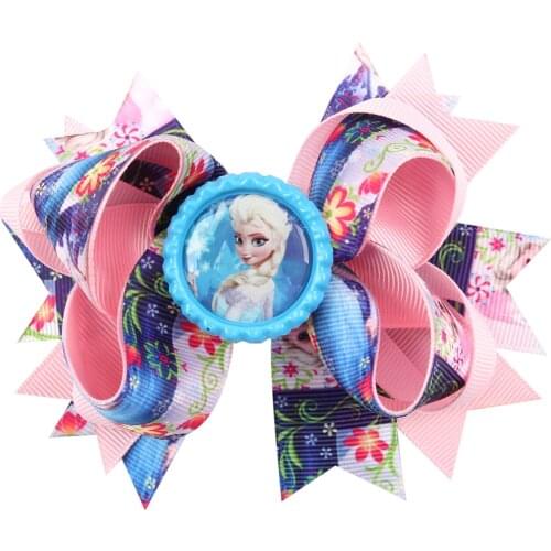 Disney cartoon Frozen children hair clip girl birthday gift bow accessories Elsa princess lady head doll headwear cosmetic toy