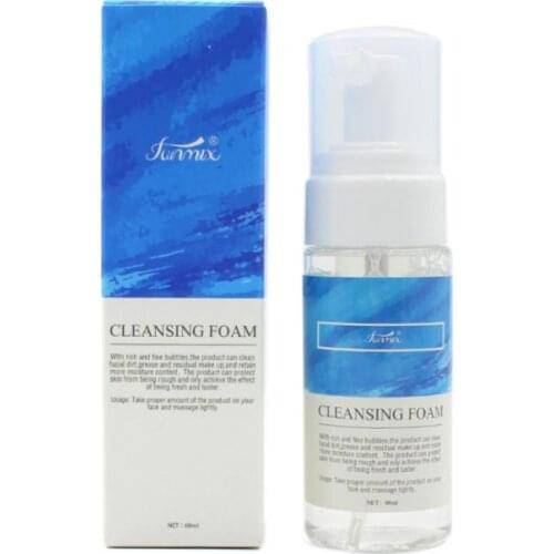 FUNMIX 1pc 60ml Foam Type Organic Eyelash Cleanser Soft Powerful Eyelash Cleanser Pre-Treatment for Eyelash Extension Glue TSLM1