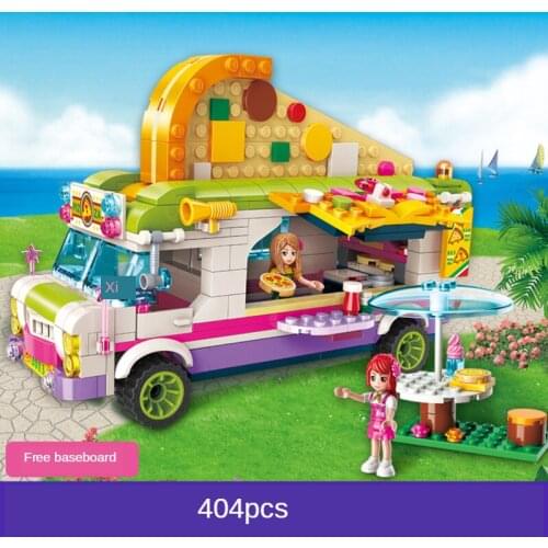 Toy building blocks girl puzzle pizza car educational girl toys bricks Figures Accessory Model