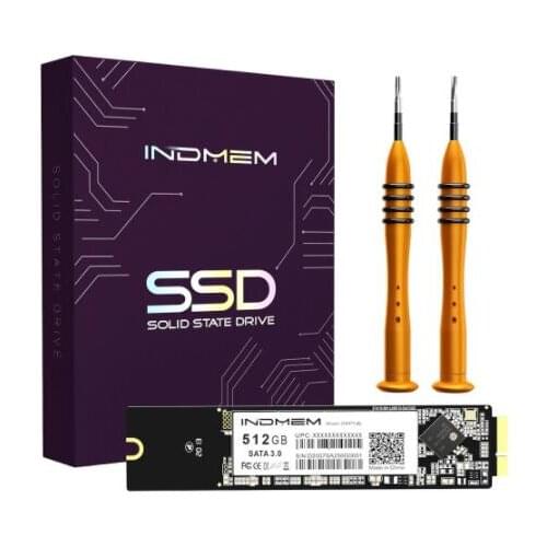 INDMEM SATA SSD 512G for Macbook Pro Retina Mid-2012 Late 2012 Early 2013 A1398 (not Suitable for Non-retina Models) DMPT(C)
