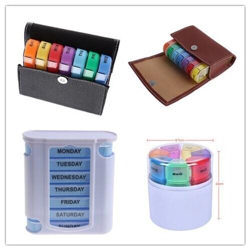 Wallet Type Medicine Box 28 Squares Weekly 7 Days Tablet Pill Box Holder Medicine Storage Organizer Container Case Travel Case