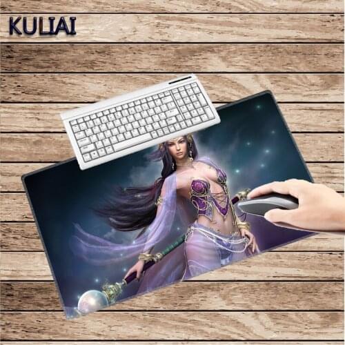 XGZ Classical Girl Keyboard Mouse Pads 400X900X4MM Multi-size Optional High Quality Seaming Lol Mouse Pad for Laptop Desk Pc