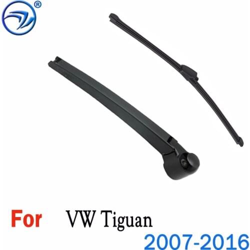 Wiper 13" Rear Wiper Blade & Arm Set Kit For VW Tiguan 2007-2016 Windshield Windscreen Rear Window
