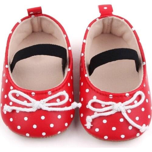 Toddler Kids Baby Girls Shoes Baby First Walkers PU Princess Bow Shoes Bowknot Lace Up Glitter Crib Sole Sneaker